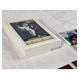 Lot of 2003 Fleer Authentis Football Cards Featuring Tom Brady, Michael Strahan, Matt Hasselbeck, Jerome Bettis, Keyshawn Johnson, and Ricky Williams