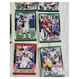 Huge Lot of Mostly Early 2000s Score Football Cards Featuring Peyton Manning, Brett Favre, Randy Moss, and Jerry Rice with Plastic Case