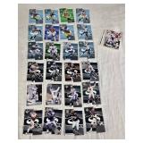 Lot of 1998 Upper Deck UD Choice and Starquest and Rookquest Football Cards Featuring Randy Moss/Jerry Rice, Brett Favre, and Deion Sanders