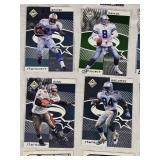 Lot of 1998 Upper Deck UD Choice and Starquest and Rookquest Football Cards Featuring Randy Moss/Jerry Rice, Brett Favre, and Deion Sanders