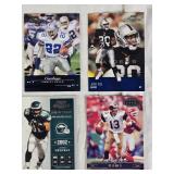 Early 2000s Playoff Prestige Football Cards Featuring Jerry Rice, Kurt Warner, Emmitt Smith, and Donovan McNabb