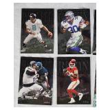 Lot of Fleer Metal Football Cards, Various years Featuring Mark Brunell, Michael Irvin, and Simeon Rice