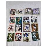 Lot of Late 90s and Early 2000s Pacific Football Cards Featuring Barry Sanders, Drew Bledsoe, and Others