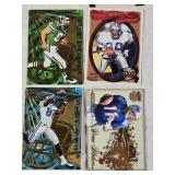 Lot of Late 90s and Early 2000s Pacific Football Cards Featuring Barry Sanders, Drew Bledsoe, and Others