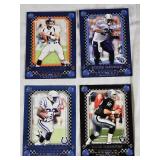 Various 2001 Crown Royale Football Cards Featuring Mark Brunell, Terrell Davis, Brett Favre, and Donovan McNabb