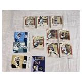 Lot of 2002 Fleer Flair Football Cards Featuring Edgerrin James, Donovan McNabb, Deuce McAllister, and Marshall Faulk