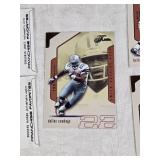 Lot of 2002 Fleer Flair Football Cards Featuring Edgerrin James, Donovan McNabb, Deuce McAllister, and Marshall Faulk