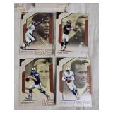 Lot of 2002 Fleer Flair Football Cards Featuring Edgerrin James, Donovan McNabb, Deuce McAllister, and Marshall Faulk