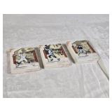 Lot of 2002 Fleer Flair Football Cards Featuring Edgerrin James, Donovan McNabb, Deuce McAllister, and Marshall Faulk