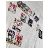 Lot of Football Cards Featuring Players Like Emmitt Smith and Steve Young