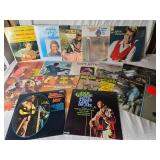 Lot of Vintage Country Music Vinyl Records Various Artists such as Roger Miller, Jimmy Dean, Skeeter Davis, Johnny Burnette, and more.