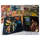 Lot of Vintage Country Music Vinyl Records Various Artists such as Roger Miller, Jimmy Dean, Skeeter Davis, Johnny Burnette, and more.