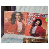Vinyl Records featuring Loretta Lynn, The Lennon Sisters, Donna Fargo, and Brenda Lee.