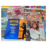 Country Music Vinyl Records Collection "Rose Garden," "Greatest Country Western Hits," and "Big Country Hits."