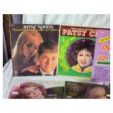 Lot of Vinyl Records Featuring Various Artists Including Wayne Newton, Patsy Cline and Diana Ross