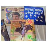 Vintage Vinyl Records Including Barry Manilow, Neil Diamond, and The Monkees Albums