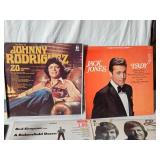 Vintage Vinyl Records Including Johnny Rodriguez, Jack Jones, and Andy Williams