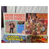 Vinyl Record Collection Lot including Webb Pierce Road Show, Mickie Finn