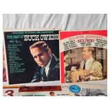 Vinyl Records Including Buck Owens, Dean Martin, and Louis Armstrong