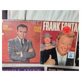 Vintage Vinyl Records Featuring Jim Reeves, Frank Fontaine, and Dean Martin
