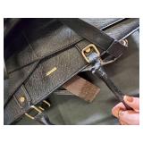 Tote Bag, Round Tan Crossbody Bag & Black Zip Clutch - Textured Leather Look