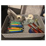 MB - Large Office Supplies Collection with File Folders, Pens, Punches and Organizers