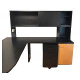 O - Techline L-Shaped Office Desk with Drawers and Cabinet