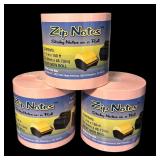 O - Set of 13 Unopened Zip Notes Sticky Note Rolls Assorted Colors