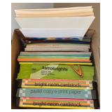 O - Collection of Colored Cardstock and White Legal Size Paper