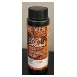 O - Set of 3 Redken Color Gels Lacquers 1NW Midnight 2oz Bottles with Organizer Rack