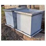 SY - Pair of Metal Planter Pillars