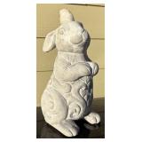 SY - Cute Cement Bunny Decor Statue