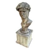 SY - Cement Classical Bust on Pillar Base