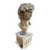 SY - Cement Classical Bust on Pillar Base