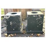 SY - Pair of Cement Yard Pillars / Outdoor Pedestals