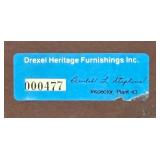 MB - Vintage Drexel Heritage Furnishings Side Table with Slide-Out Shelf