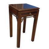 MB - Vintage Drexel Heritage Furnishings Side Table with Slide-Out Shelf