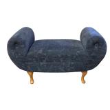 MB -Navy Blue Upholstered Bench