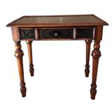 MB - Wooded Accent Table with Ornate Details