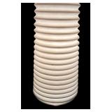 MB - White Ribbed Ceramic Table Lamp