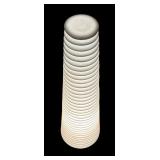MB - White Ribbed Ceramic Table Lamp