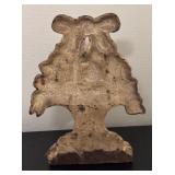 O - Vintage Cast Iron Flower Basket Doorstop