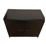 O - Black Metal Storage Cabinet