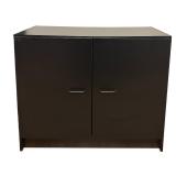 O - Black Metal Storage Cabinet