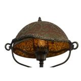 O - Vintage Table Lamp with Decorated Dome Shade