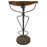 O - Vintage Table Lamp with Decorated Dome Shade