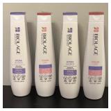 O - Set of 4 Biolage Professional Shampoo Bottles Hydra Source and Color Last