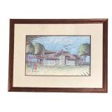 H - Framed Architectural House Rendering Print