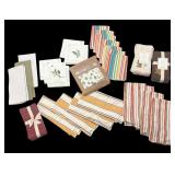 MB - Collection of Williams Sonoma Dish Towels and Embroidered Cloth Napkins with Swedish Dishcloth Set