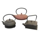 MB - Set of 3 Cast Iron Tea Pots with Infusers